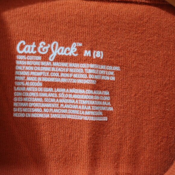 Cat & Jack Boys Rust Orange Polo Shirt 8 - Picture 6 of 7